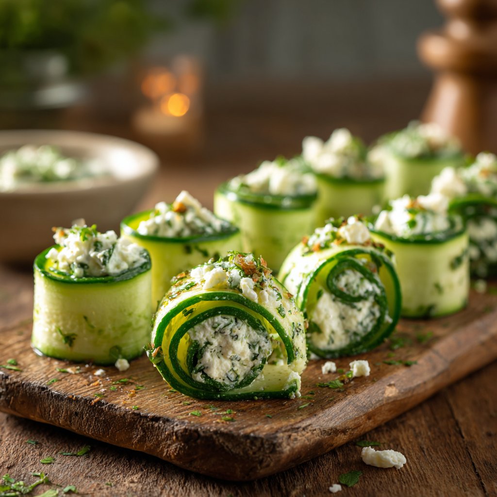 Cucumber Rollups with Cream Cheese