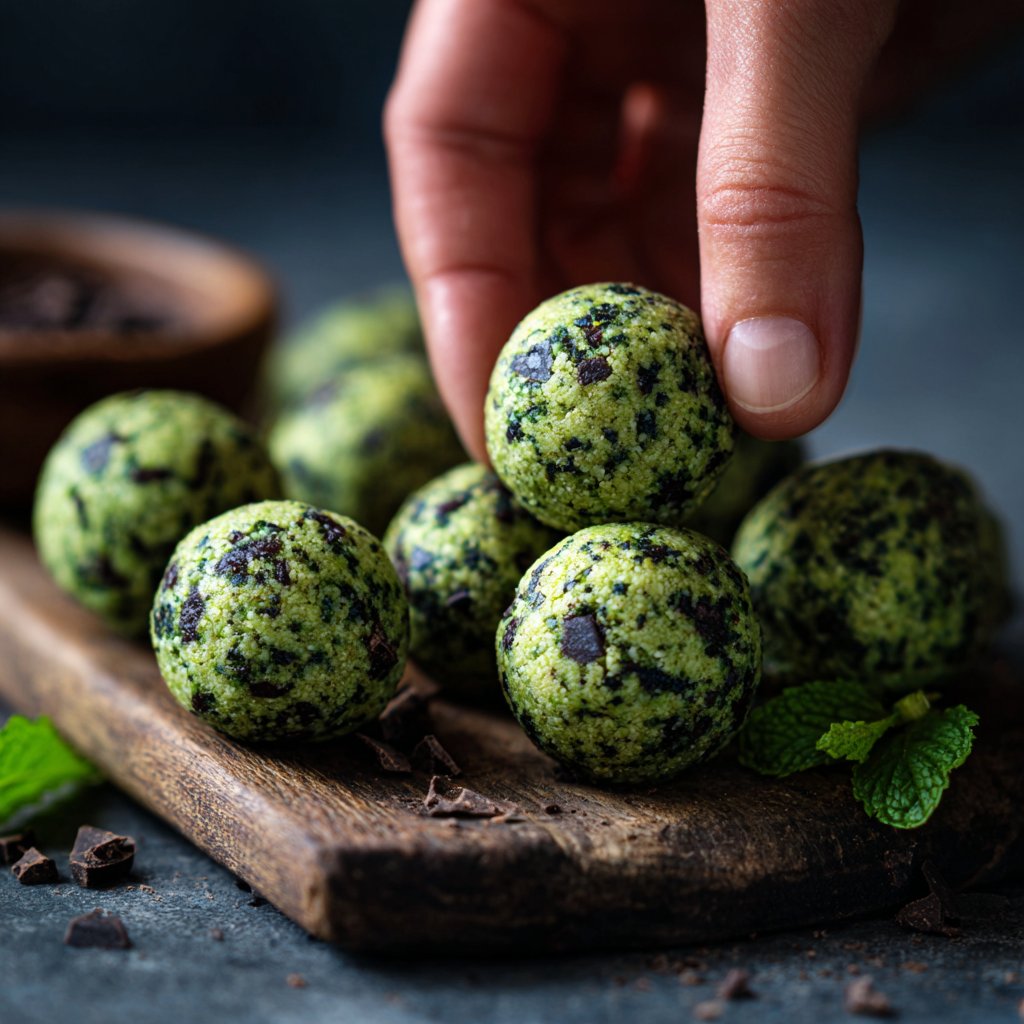 Mint Chocolate Protein Balls