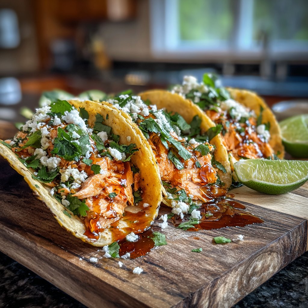 Honey Ginger Salmon Tacos
