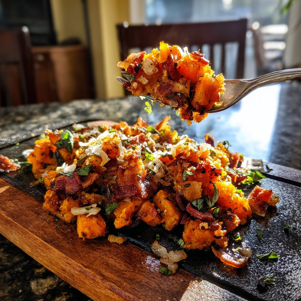 Sweet Potato and Pancetta Hash