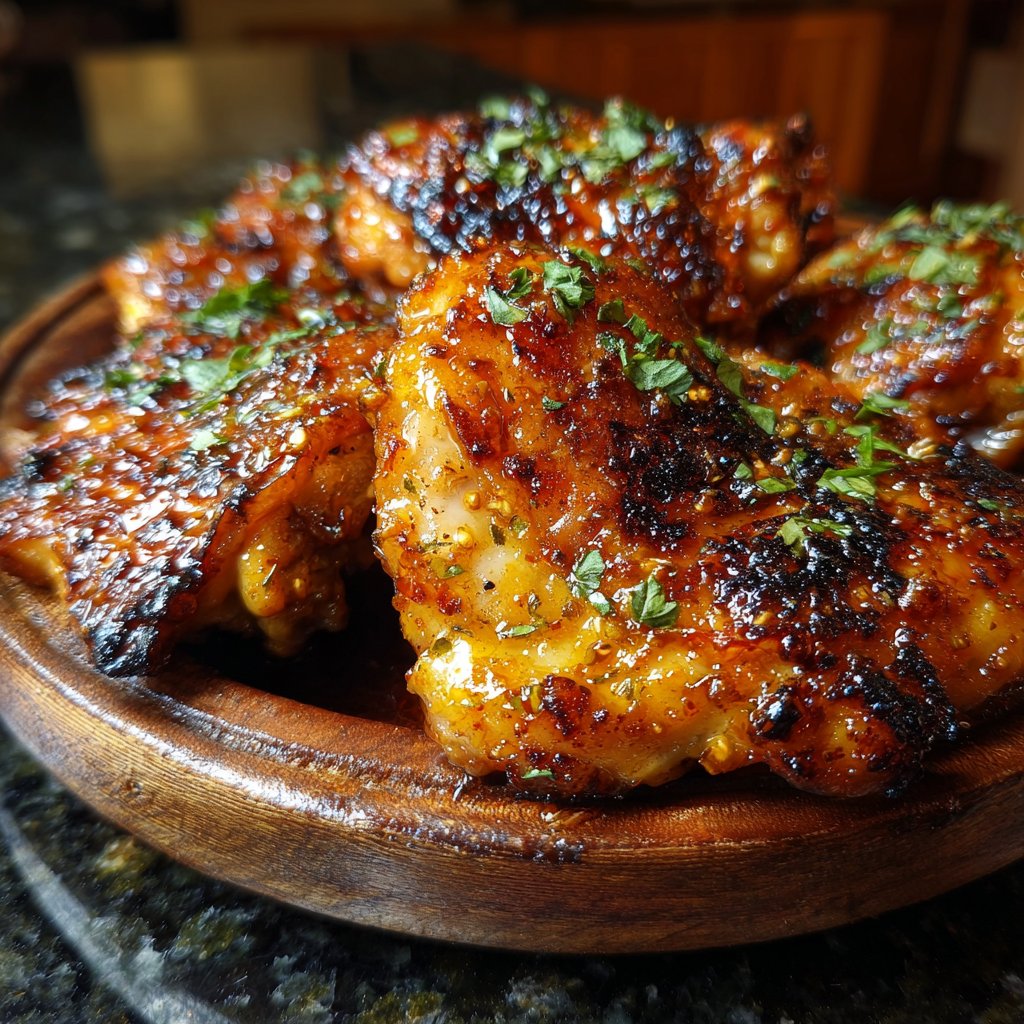 Maple Mustard Chicken Thighs